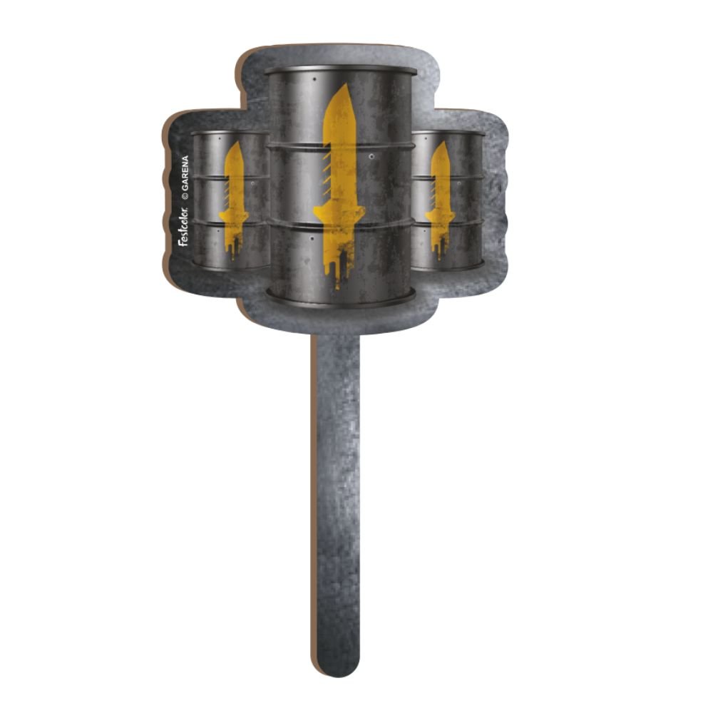 Mdf Pick Decorativo Barril Free Fire