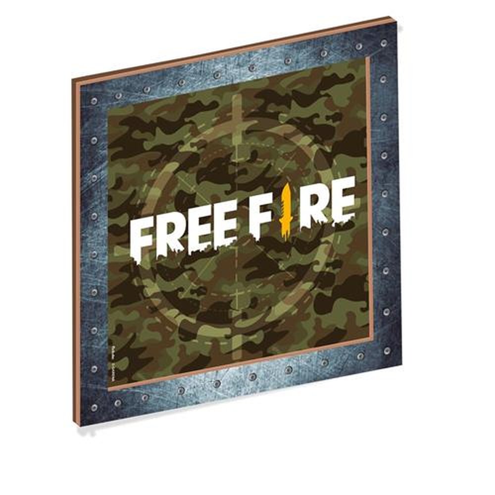 Mdf Quadro Decorativo Alvo Free Fire