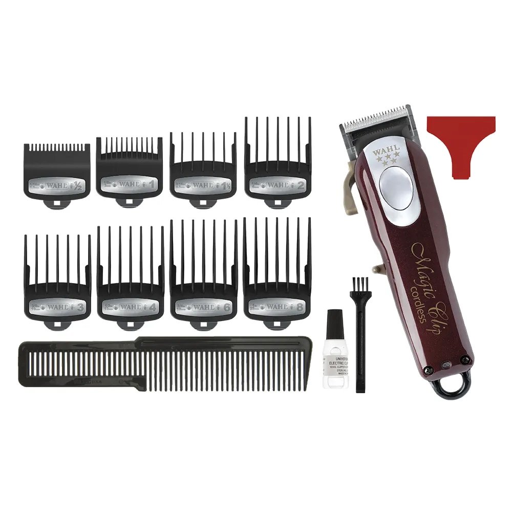 Máquina de Cortar Cabelo Profissional Wahl Magic Clip Cordless - 8 Pentes, Bivolt