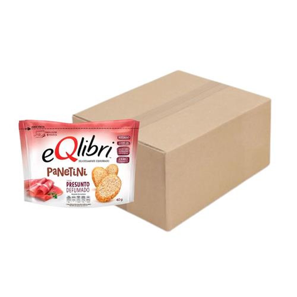 Caixa De Snack Eqlibri Panetini Com 62 Unidades De 40g Sabor Presunto Defumado Pepsico