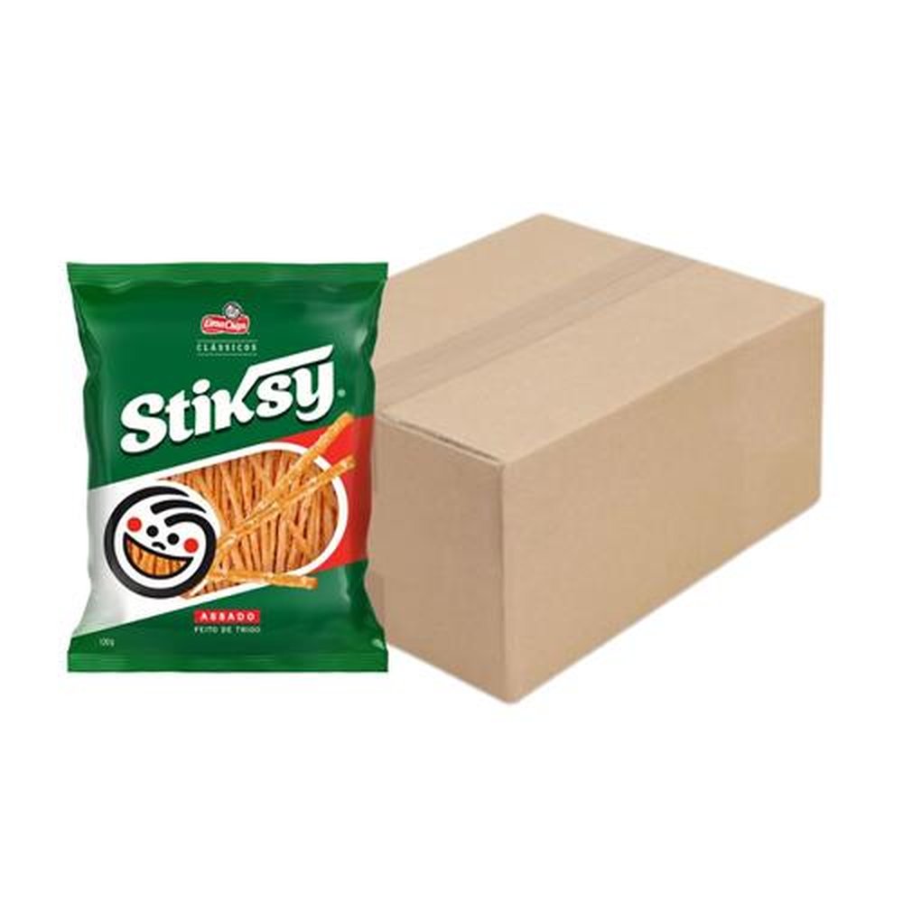 Caixa De Stiksy Palitinhos Com 21 Unidades De 120g Elma Chips