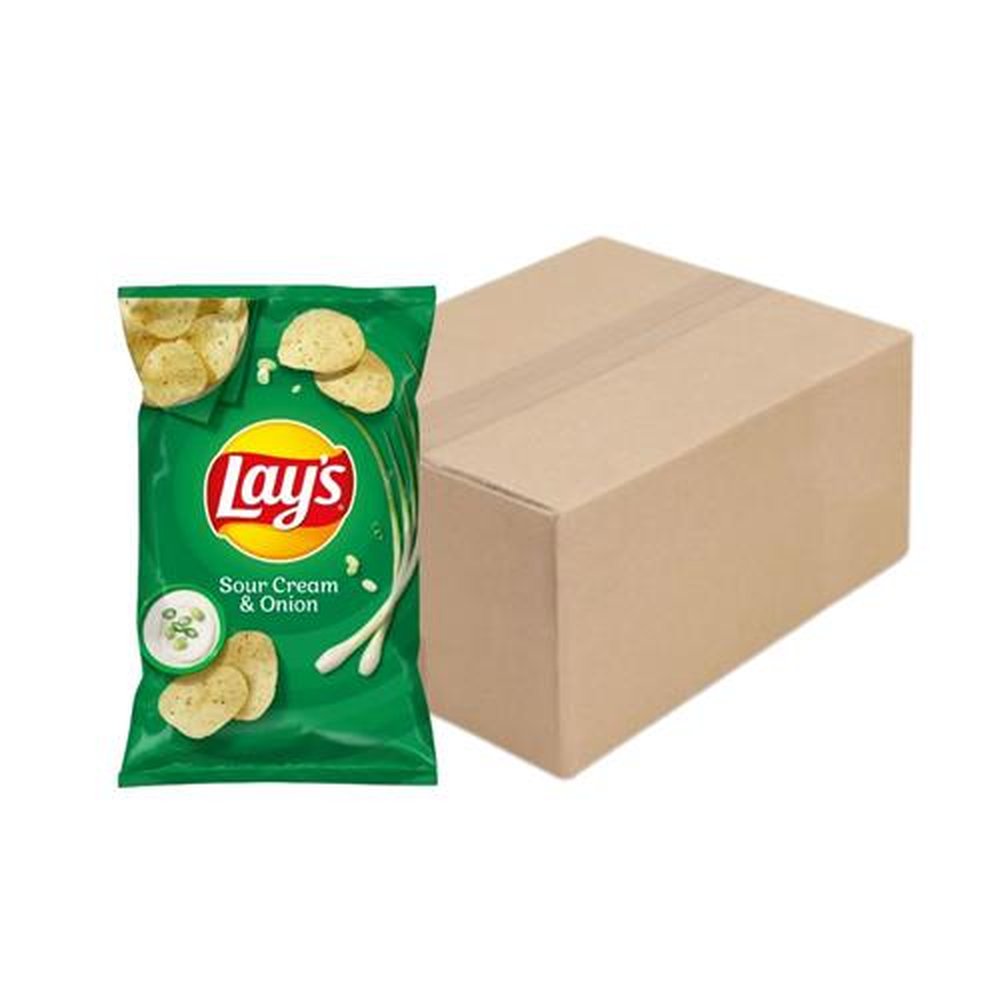 Caixa De Batata Lays Com 24 Unidades De 50g Sabor Sour Cream Pepsico
