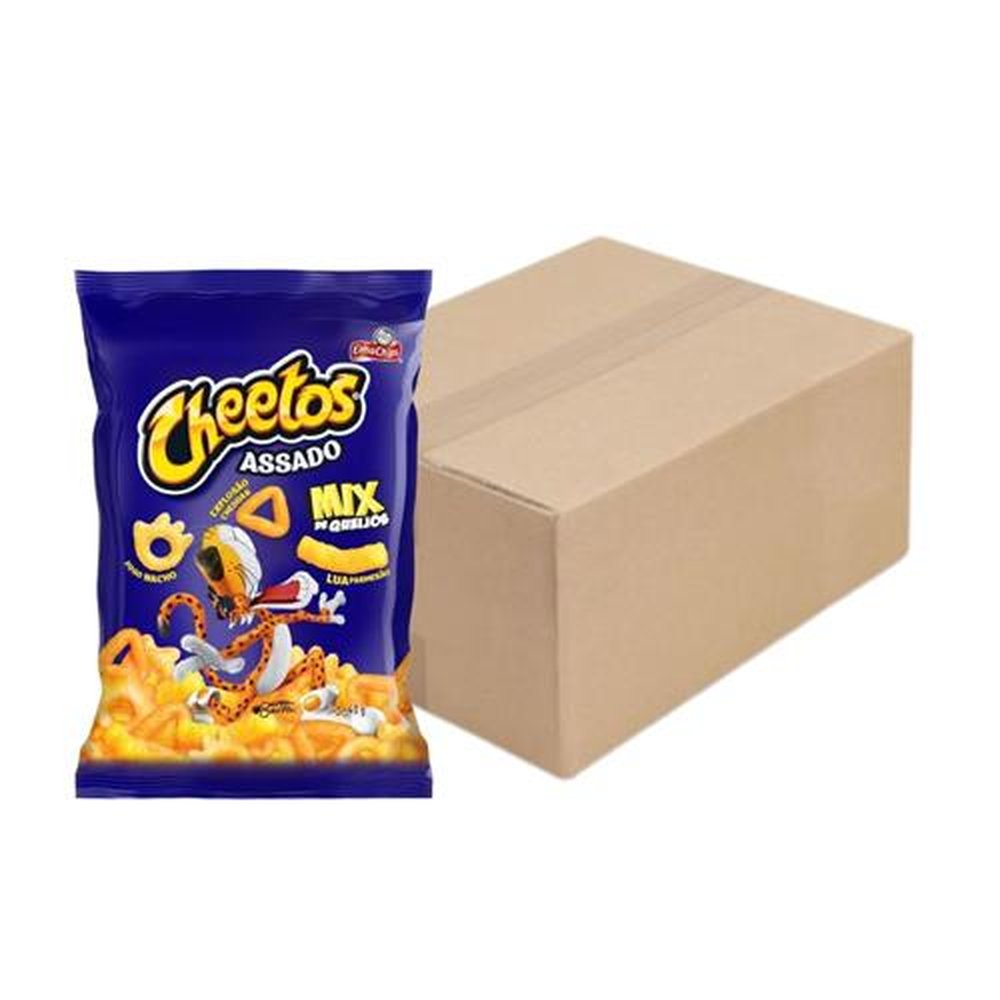 Caixa De Cheetos Com 48 Unidades De 41g Sabor Mix De Queijos Pepsico
