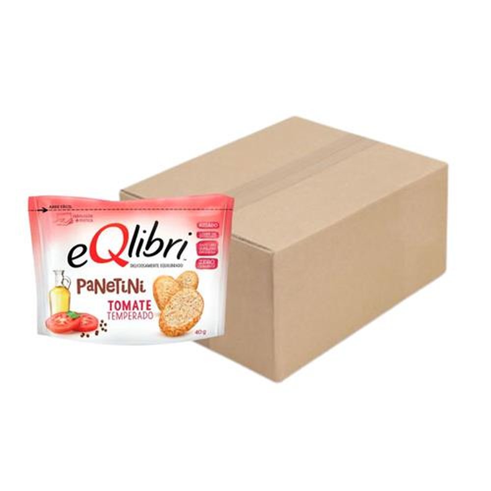Caixa De Snack Eqlibri Panetini Com 62 Unidades De 40g Sabor Tomate Temperado Pepsico