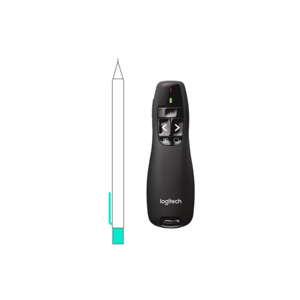 Apresentador Sem Fio Logitech, Laser Pointer Vermelho, USB, Preto - R400