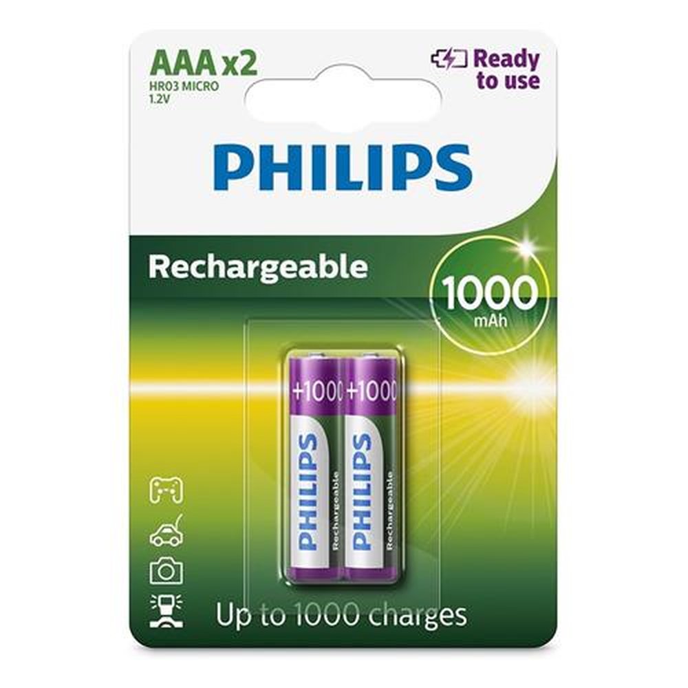 Pilha Recar Philips AAA 1,2v 1000mah