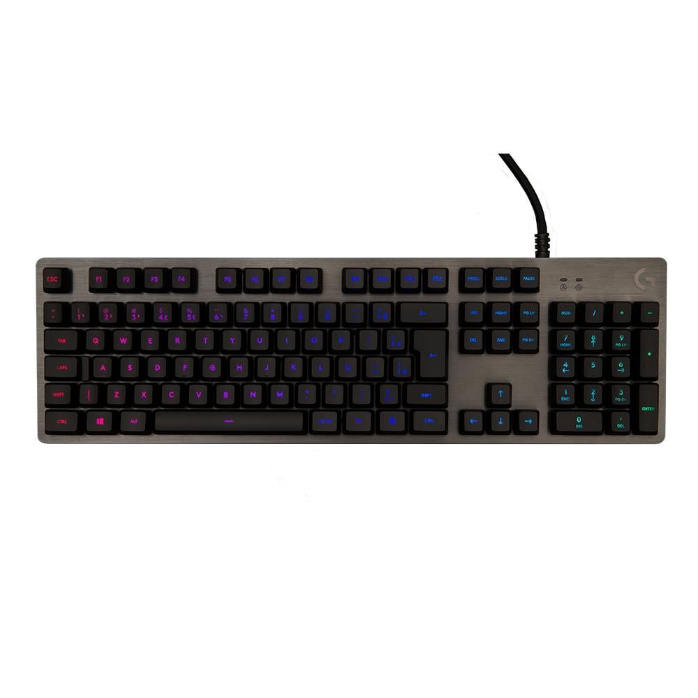 Teclado Mecanico Gamer Logitech G512 Carbon, ABNT2, RGB LIGHTSYNC, USB, Full Size, Switch Brown, Preto