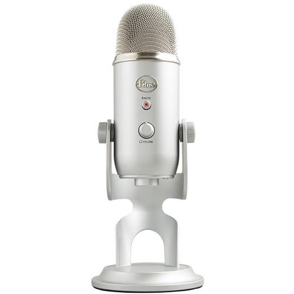 Microfone Condensador Usb Logitech/blue Yeti Prata