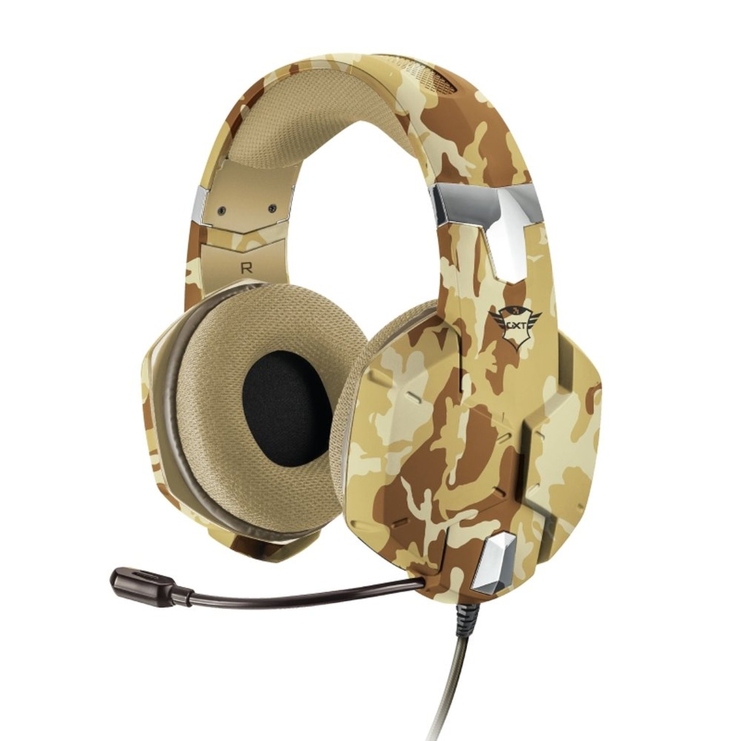 Headset Gamer Trust Gxt 322D Carus Camuflado Deserto