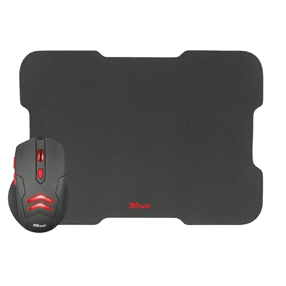 Kit Mouse Gamer Trust Ziva e Mousepad