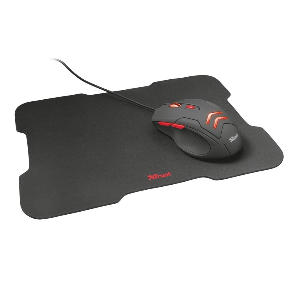 Kit Mouse Gamer Trust Ziva e Mousepad