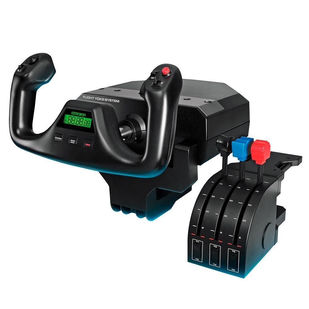 Simulação Manche E Acelerador Logitech G Flight Yoke System