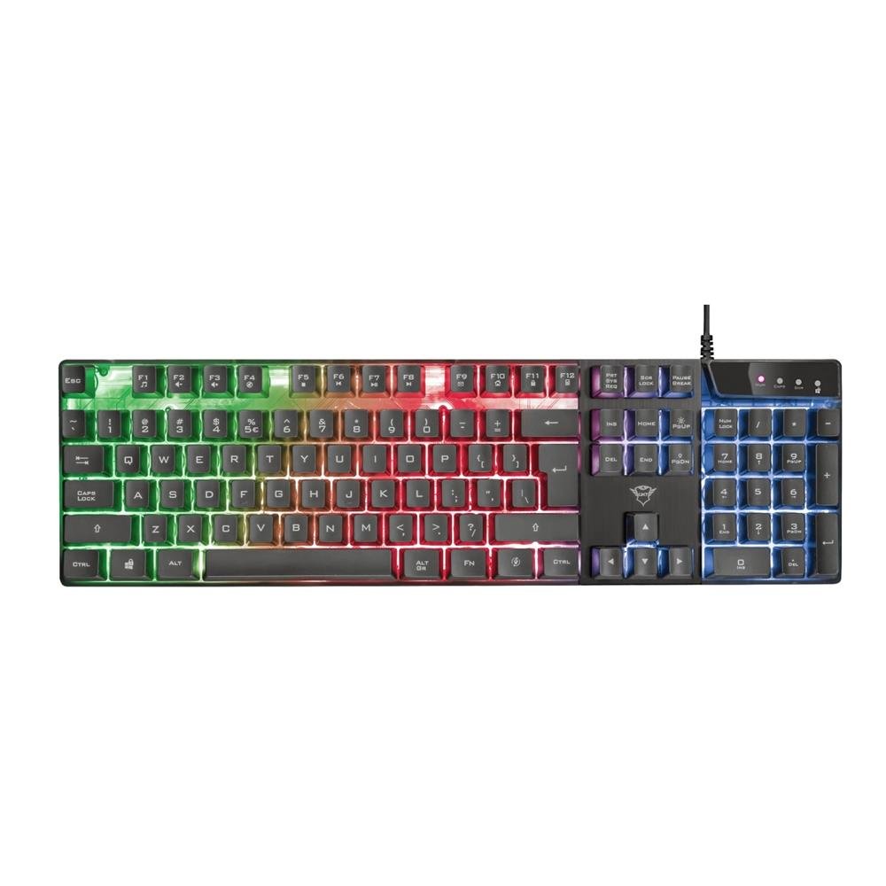 Teclado Gamer Trust GXT 835 Azor Iluminado Rainbow