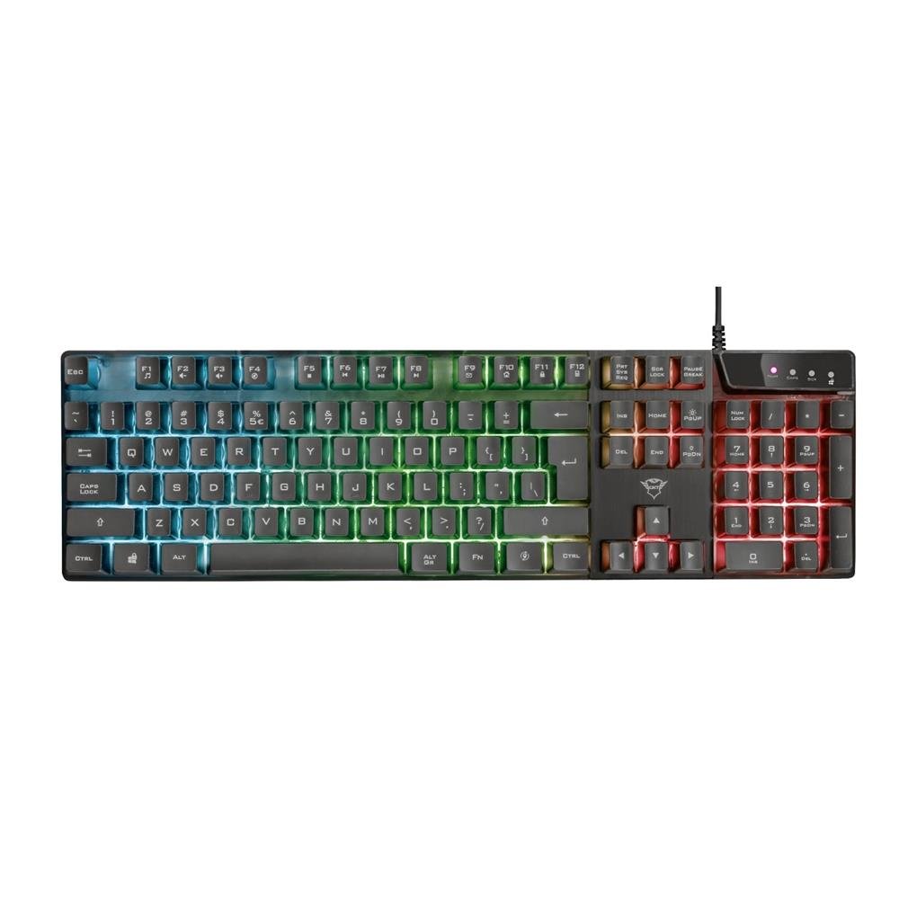 Teclado Gamer Trust GXT 835 Azor Iluminado Rainbow
