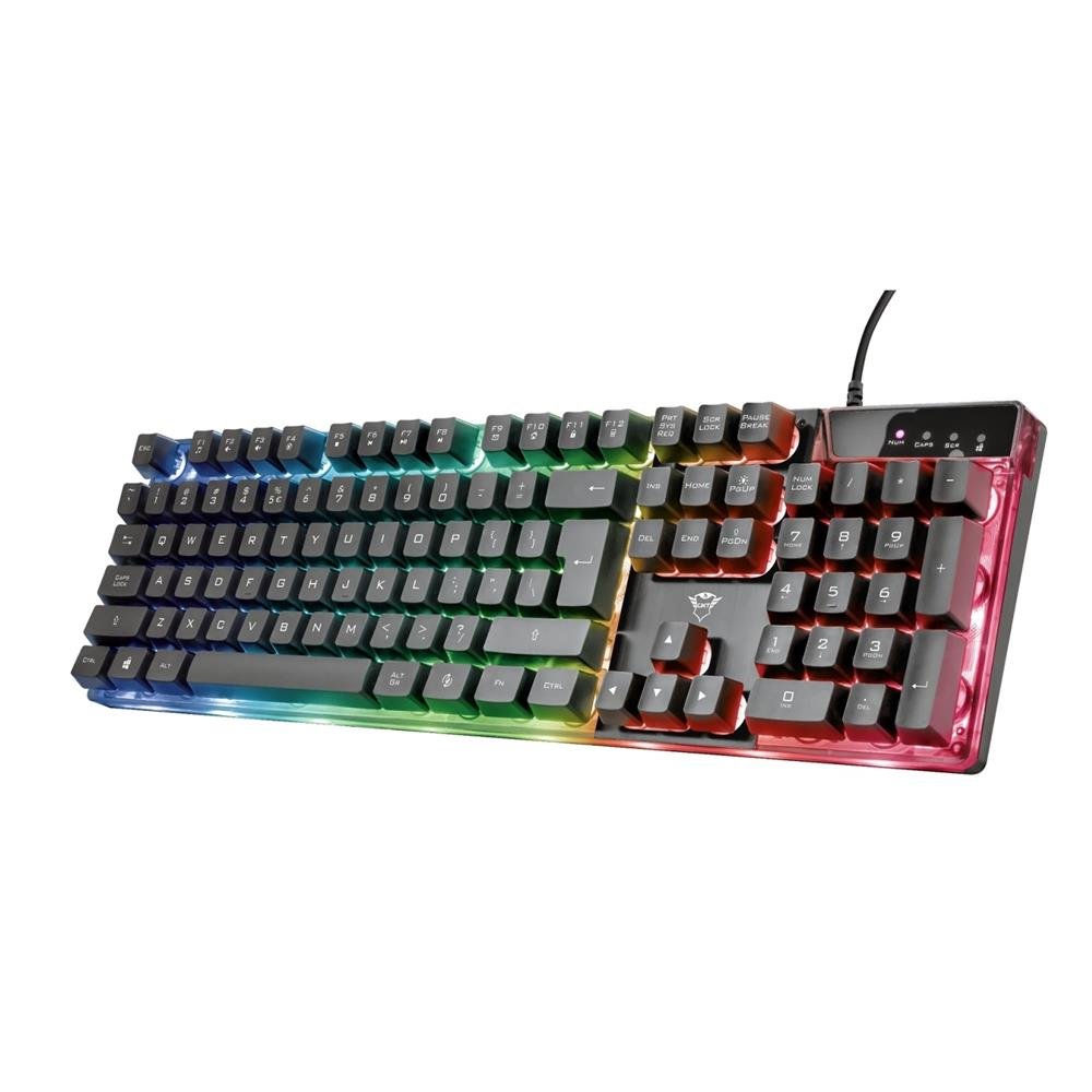 Teclado Gamer Trust GXT 835 Azor Iluminado Rainbow