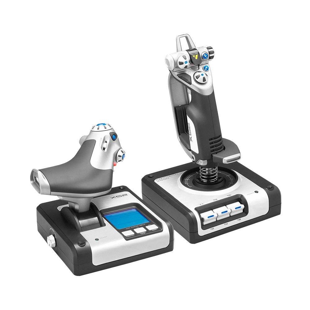 Controle De Simulacao Logitech Com Manete E Joystick X52 H.o.t.a.s. 945-000025
