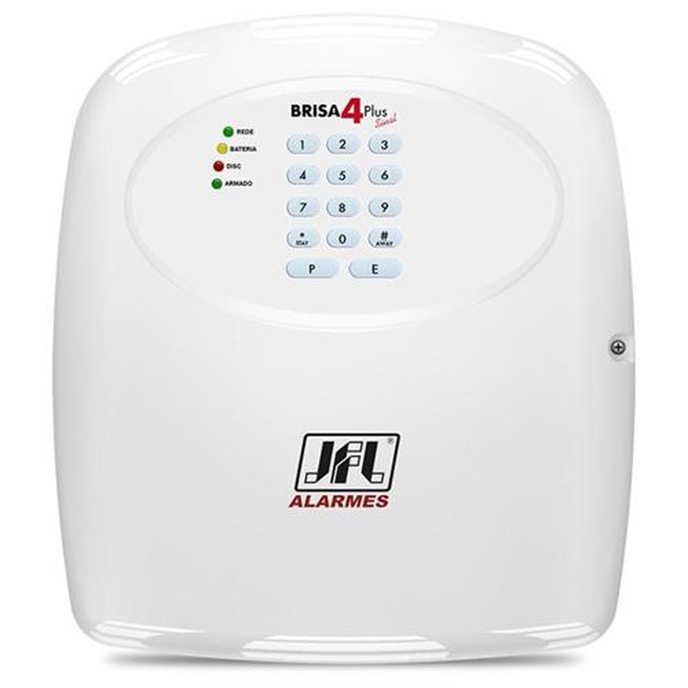Central De Alarme Jfl Convencional Brisa-4 Plus Sinal V3 Ate 8 Zonas