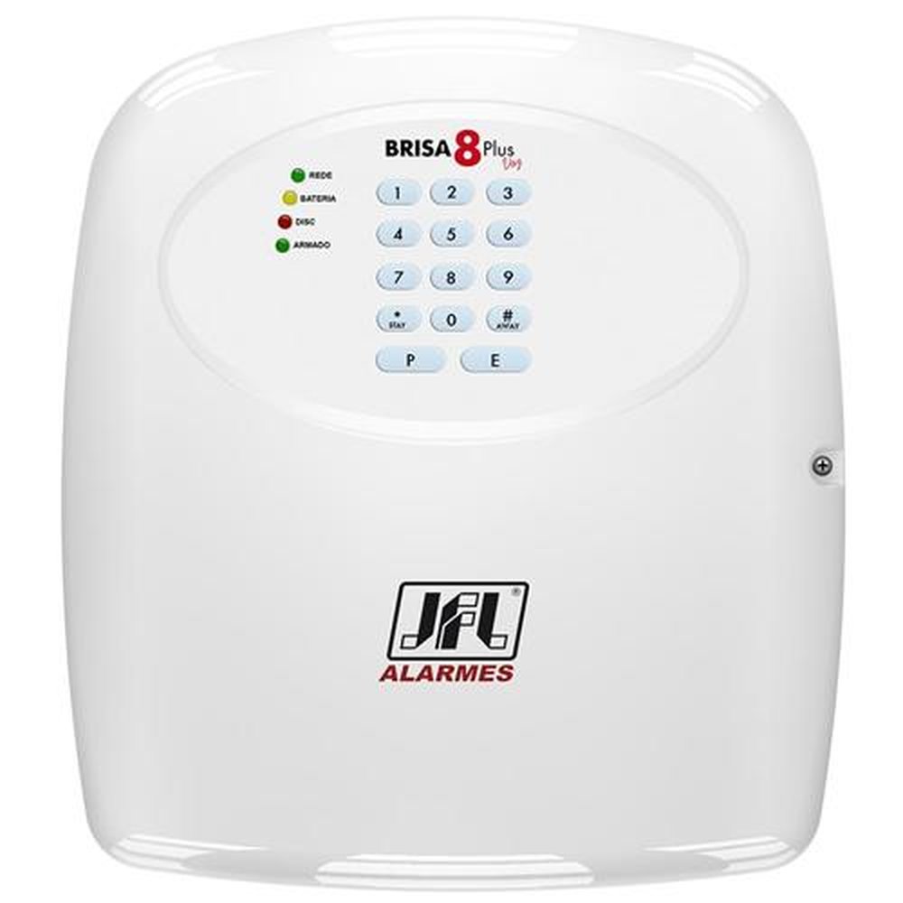 Central De Alarme Jfl Convencional Brisa-8 Plus Sinal V3 Ate 8 Zonas Mistas