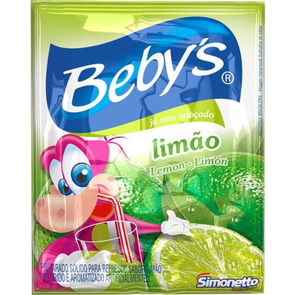 Refresco em Pó Bebys Limão 15x25g (caixa com 8 displays)