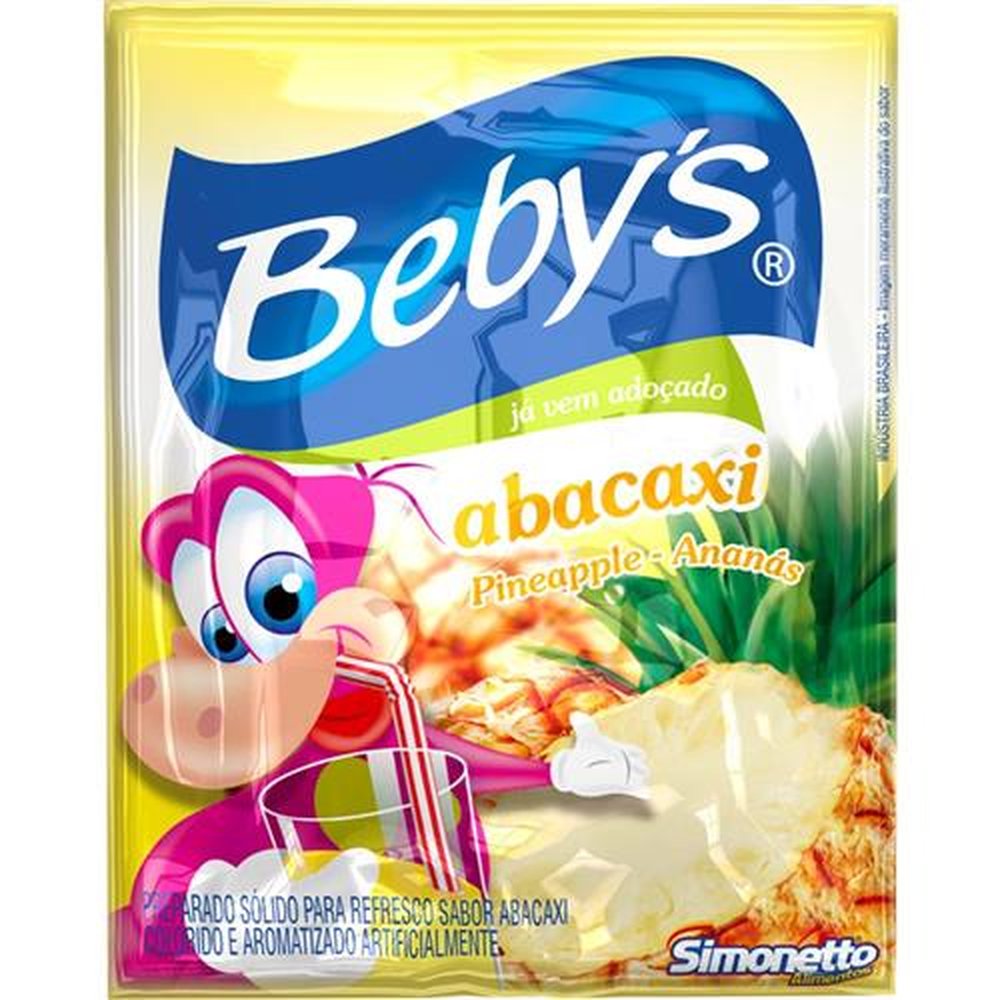 Refresco em Pó Bebys Abacaxi 15x25g (caixa com 8 displays)