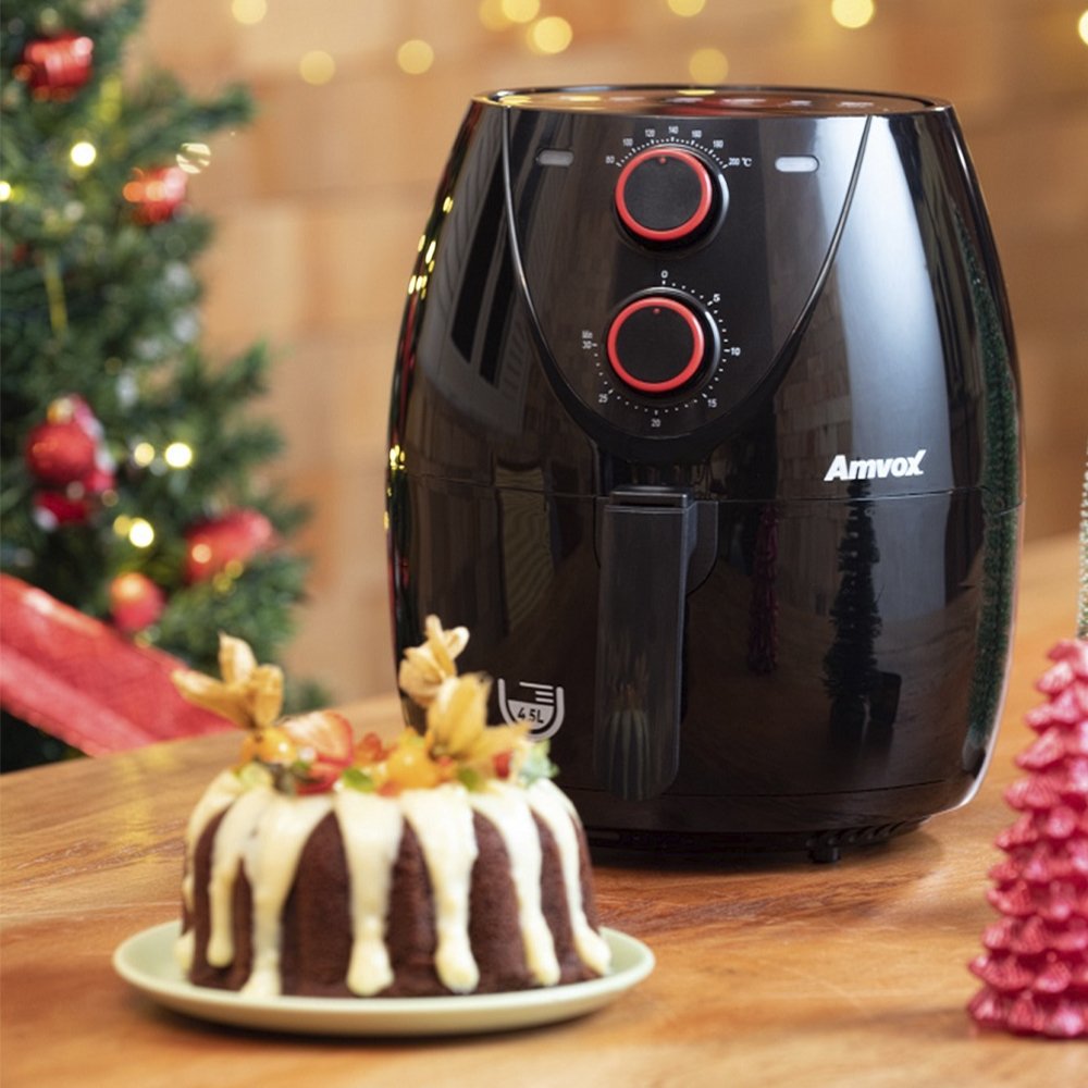 FRITADEIRA AIR FRYER AMVOX ARF 1205 1400W 4,5L PRETO 110V