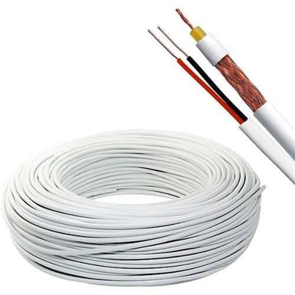 Cabo Coaxial 5mm + Bipolar Udi 100mts Hd