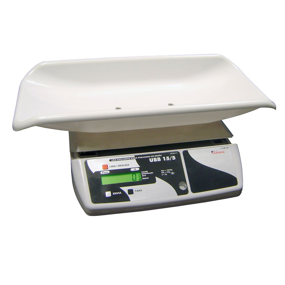 Balança Urano Eletrônica Para Pesar Bebês ¿ UBB pediátrica 15 kg /5g