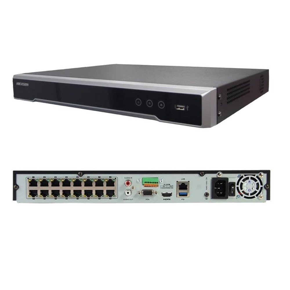 Nvr 8mp 4k 16 Canais H.265+ S/hd Ds-7616ni-k2 Hikvision