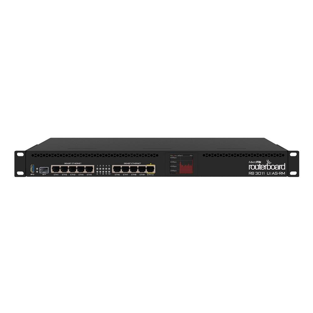 Roteador Mikrotik Gigabit 10P +1 SFP - RB3011UiAS-RM