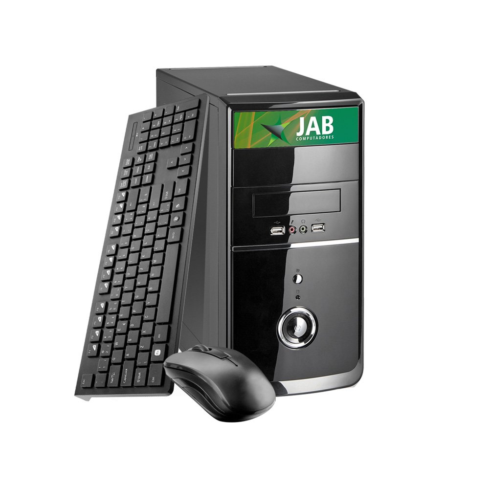 Computador Desktop Jab Computadores Intel Dual-Core J1800 2,58 GHz, Memoria RAM DDR3 de 8GB + SSD 120 Gb + Teclado + Mouse