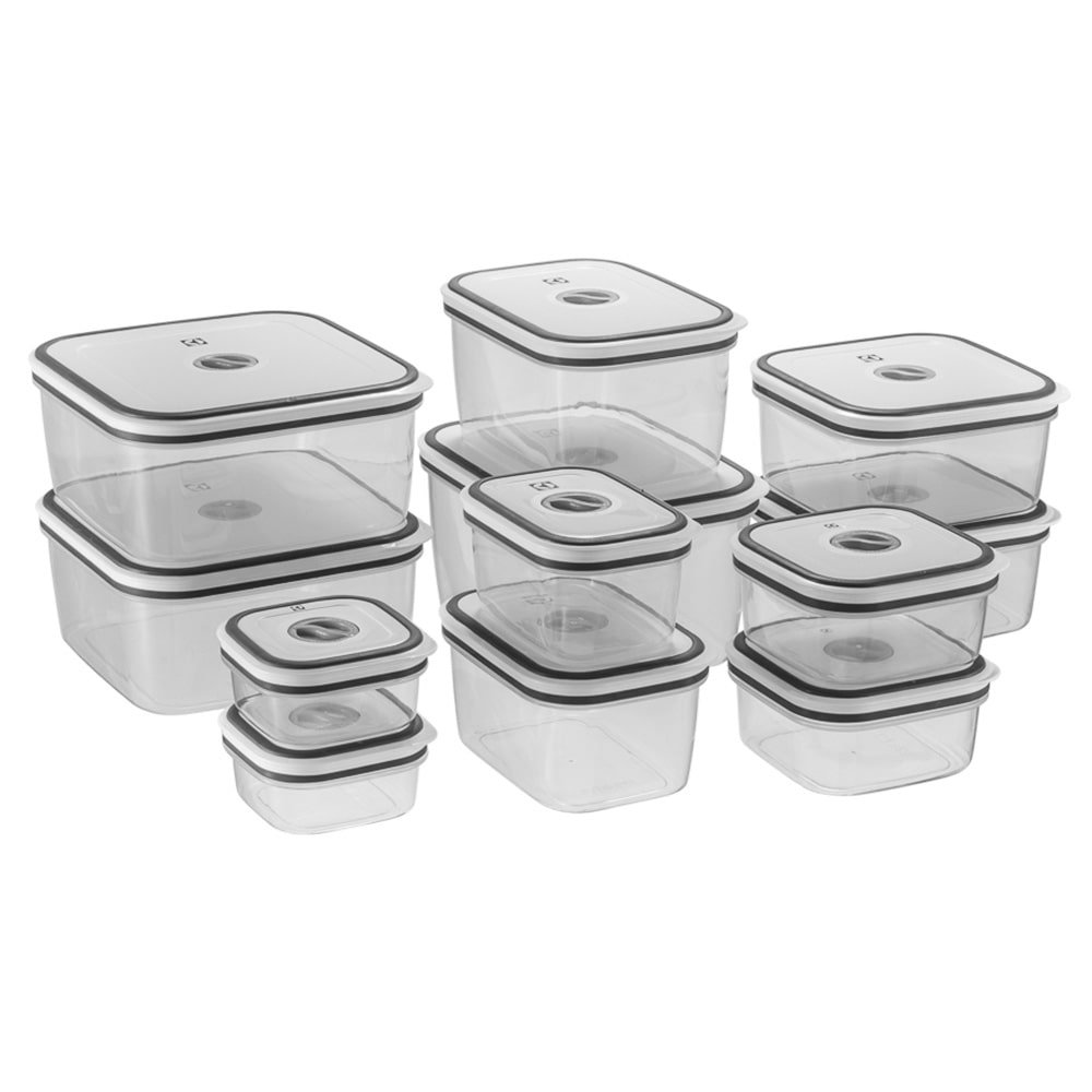 Conjunto de Potes Herméticos Electrolux Quadrado, Transparente, 12 Peças