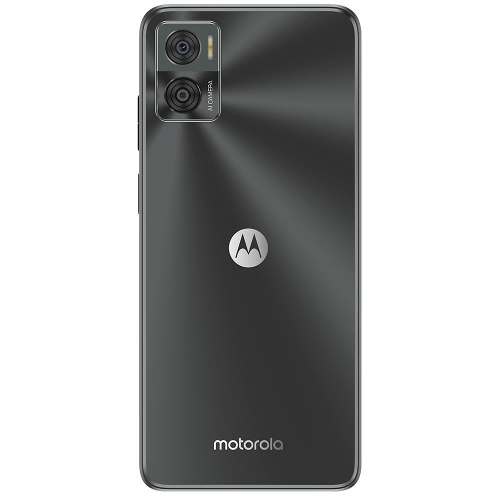 Smartphone Motorola Moto E22, Grafite, Tela de 6.5" - 4G+Wi-Fi, Android 12 e Câm. Tras. 16+2MP, Câm. Frontal 5MP, 32GB
