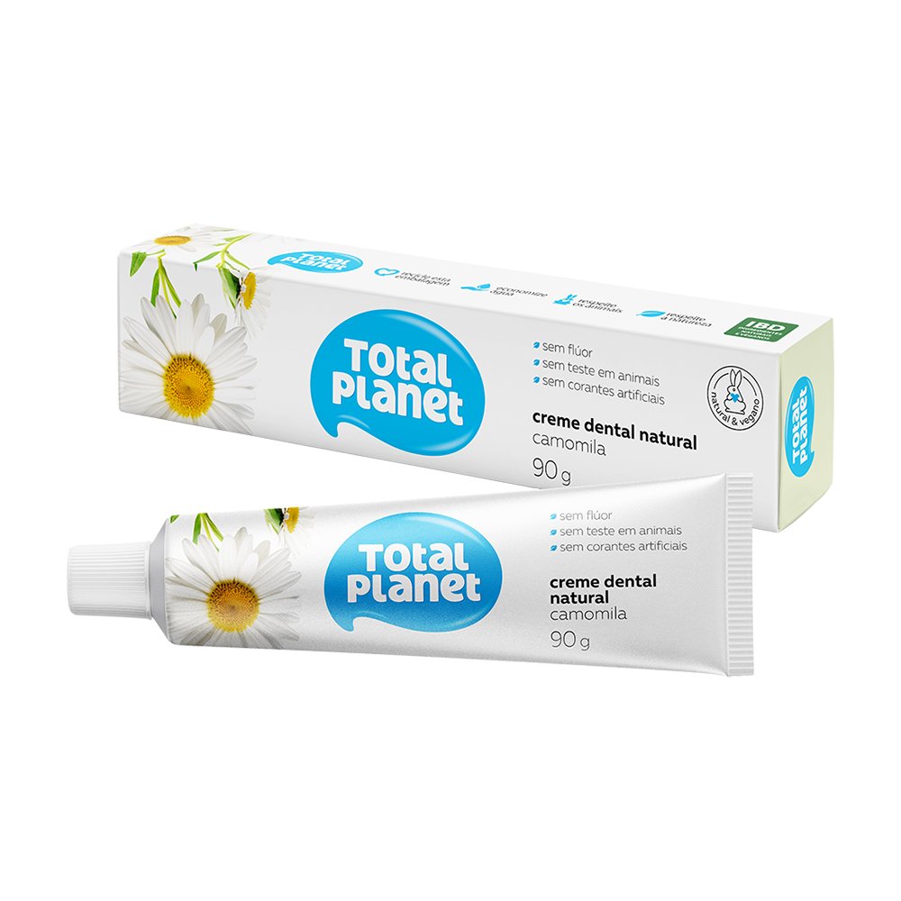 Creme Dental Natural Total Planet Camomila 90g