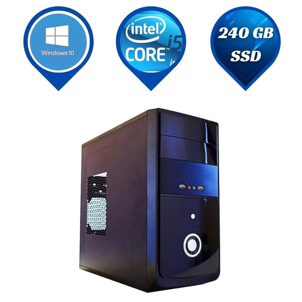 Computador Intel Core i5-8400, 8GB DDR4 , 240 SSD e Windows 10 - Everex