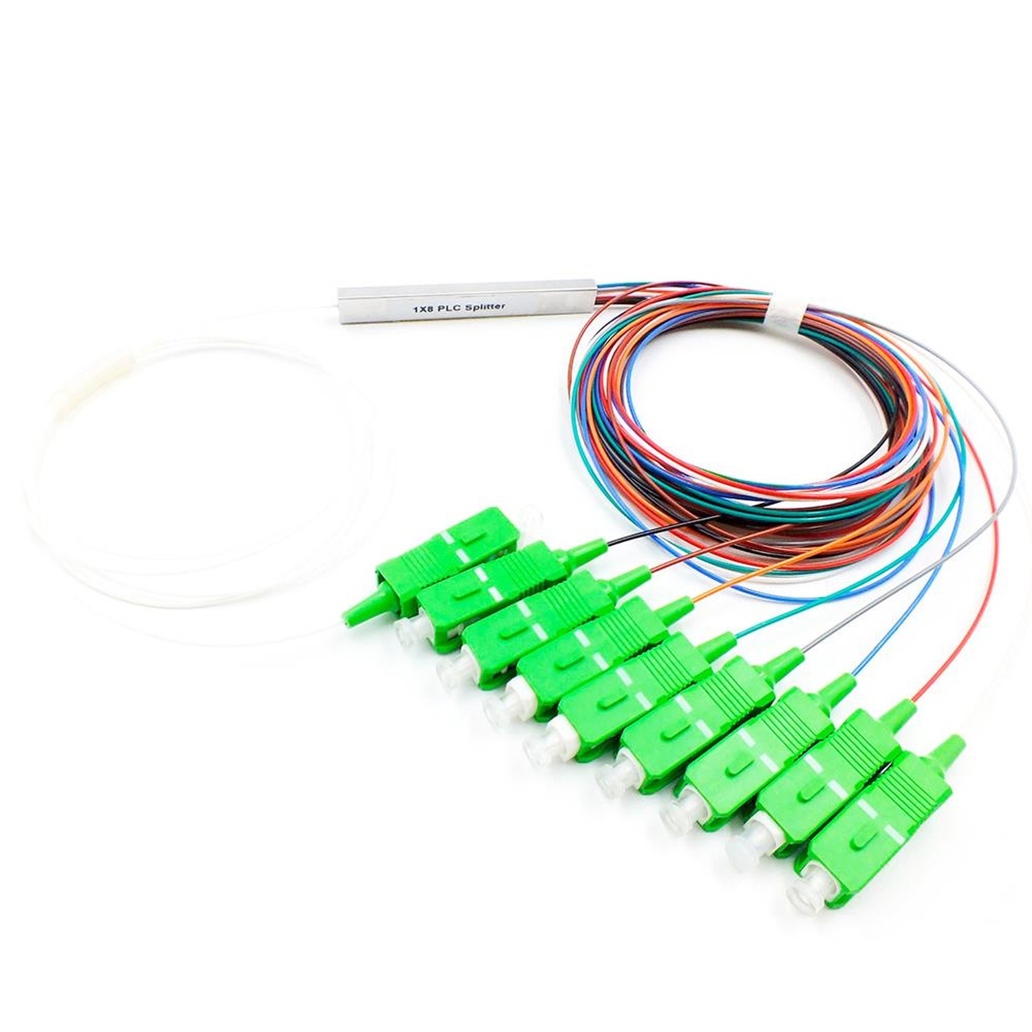 Splitter optico 1 x 8 conector sc/apc