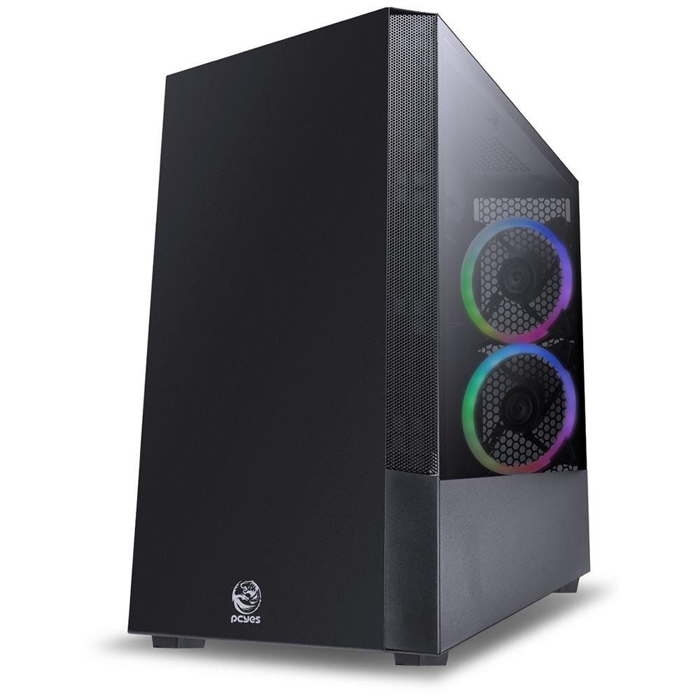 Gabinete Gamer Pcyes Mid Tower Gravity Preto Com fans - Grptrgb1fv