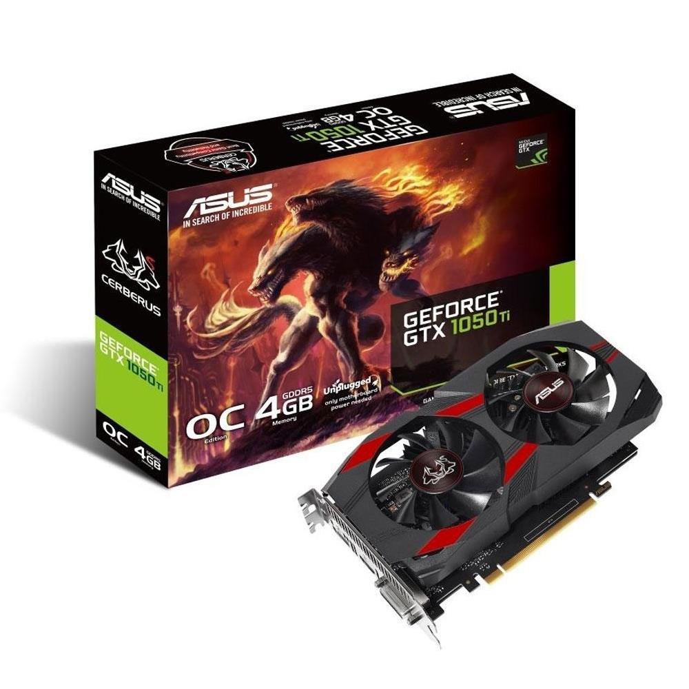 Placa de video asus geforce gtx 1050ti oc cerberus edition 4gb gddr5 128-bits cerberus-gtx1050ti-o4g