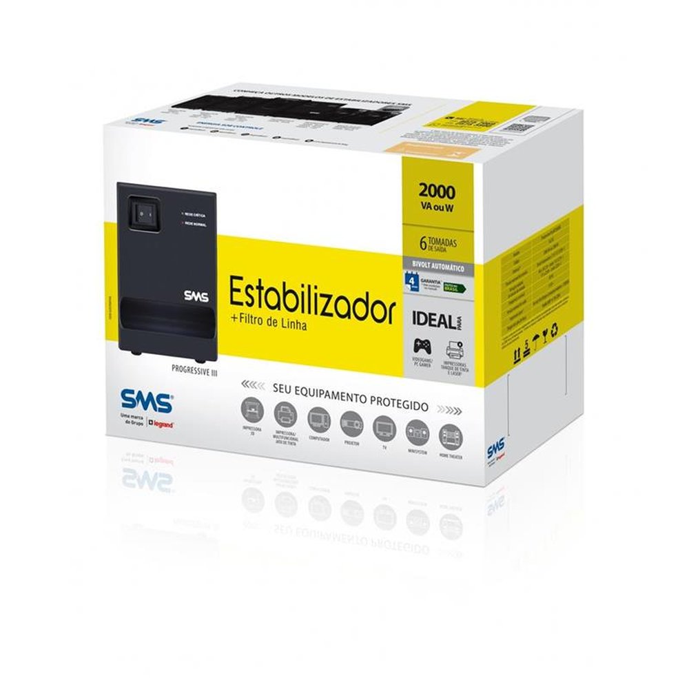 Estabilizador SMS Progressive III 2000VA Laser Bi-115 - 16218