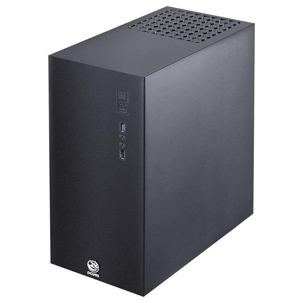 Gabinete Gamer Pcyes Terra Lateral Acrilico Com Fan Sem Fonte Preto