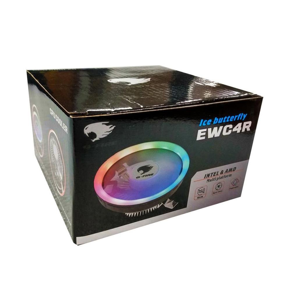 Cooler P/ Processador G-fire Ewc4r Intel/amd Rgb 124x120x69mm