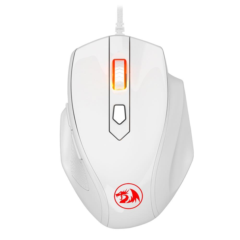 Mouse gamer redragon tiger 2 com fio branco - m709w