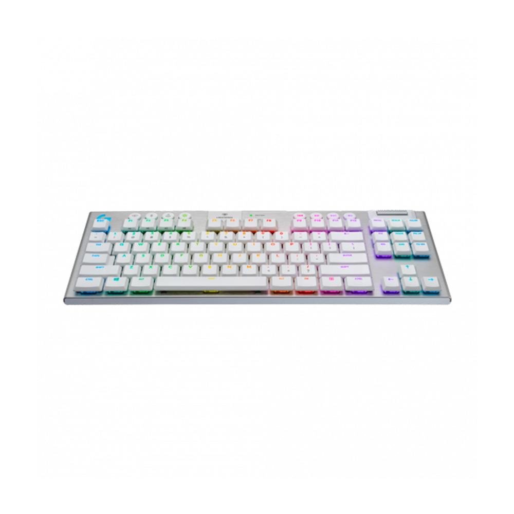 Teclado Mecanico Gamer Sem Fio Logitech G915 Tkl - Branco - 920-009660