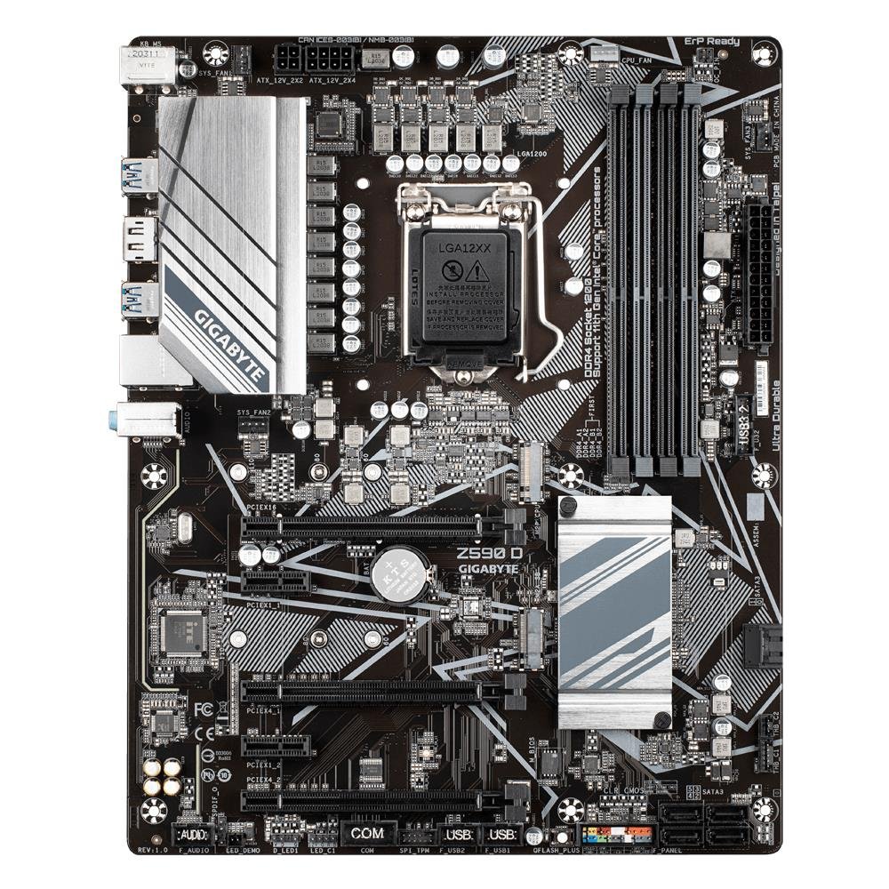 Placa mae (intel) gigabyte z590 d ddr4 lga 1200 10° e 11° geracao