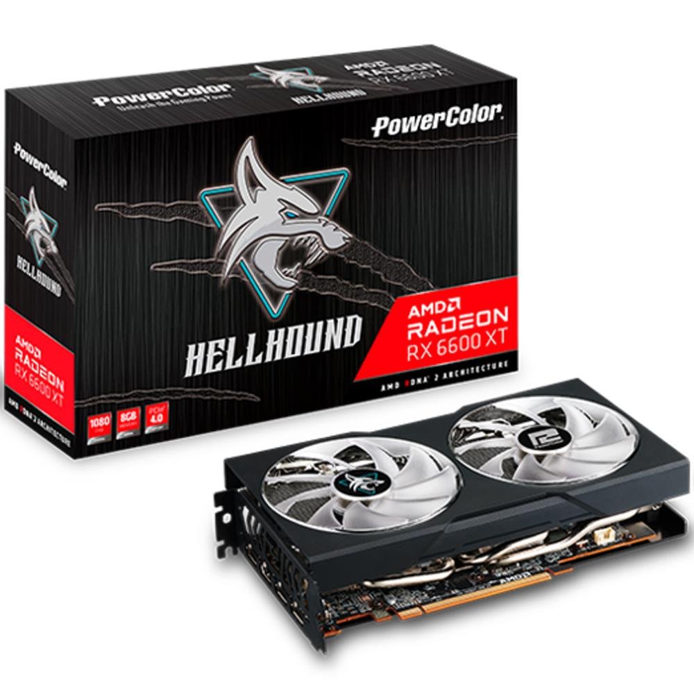 Placa de video power color rx 6600xt hellhound 8gb gddr6 128bit axrx 6600xt 8gbd6-3dhl/oc