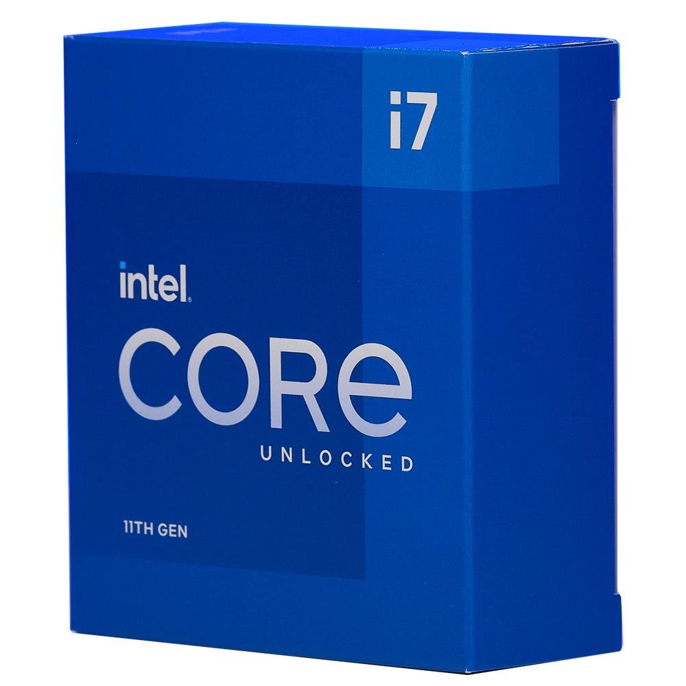 Processador Intel Core i7-11700KF 11ª Geração, 3.6 GHz (4.9GHz Turbo), Cache 16MB, Octa Core, 16 Threads, LGA1200 - BX8070811700KF