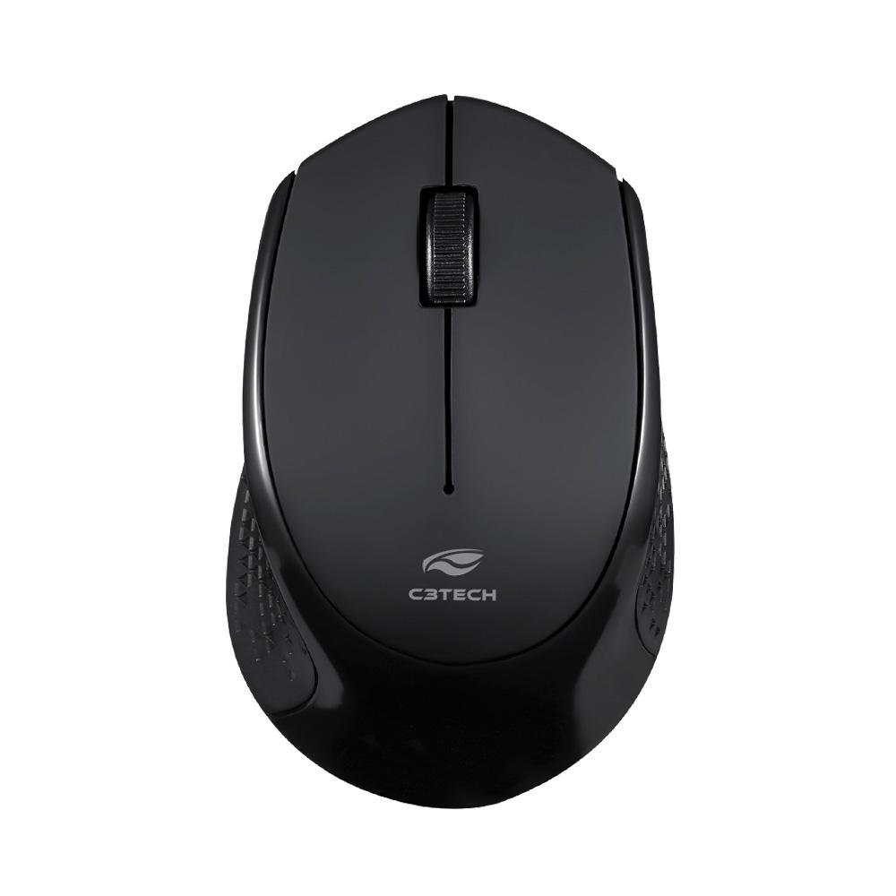 Mouse Sem Fio C3 Tech M-W50BK Ergonomico 1600DPI Preto