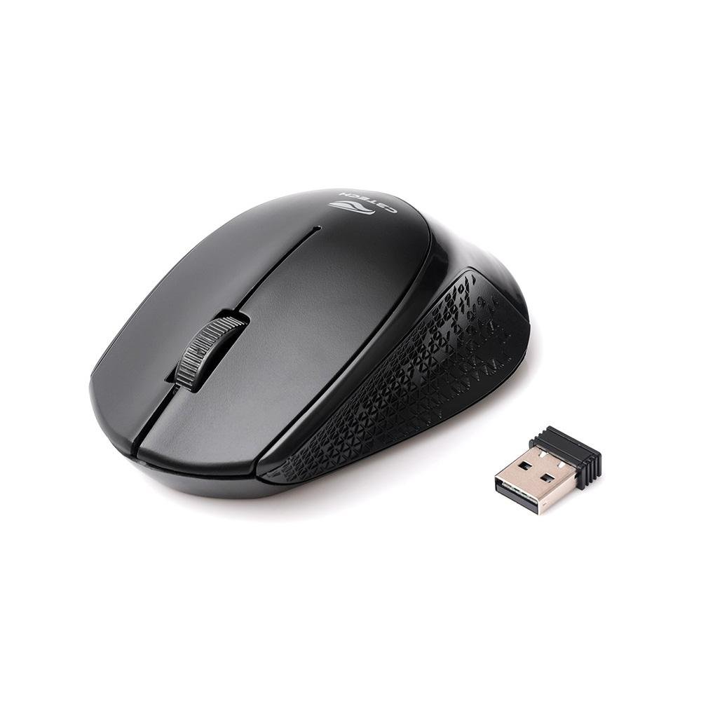 Mouse Sem Fio C3 Tech M-W50BK Ergonomico 1600DPI Preto