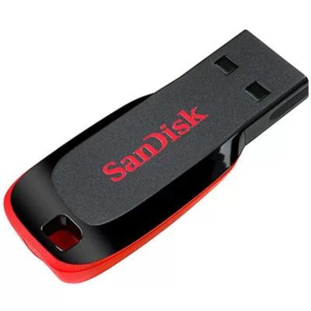 Pen Drive Sandisk 64GB Cruzer Blade USB 2.0 -SDCZ50-064G-B35 *