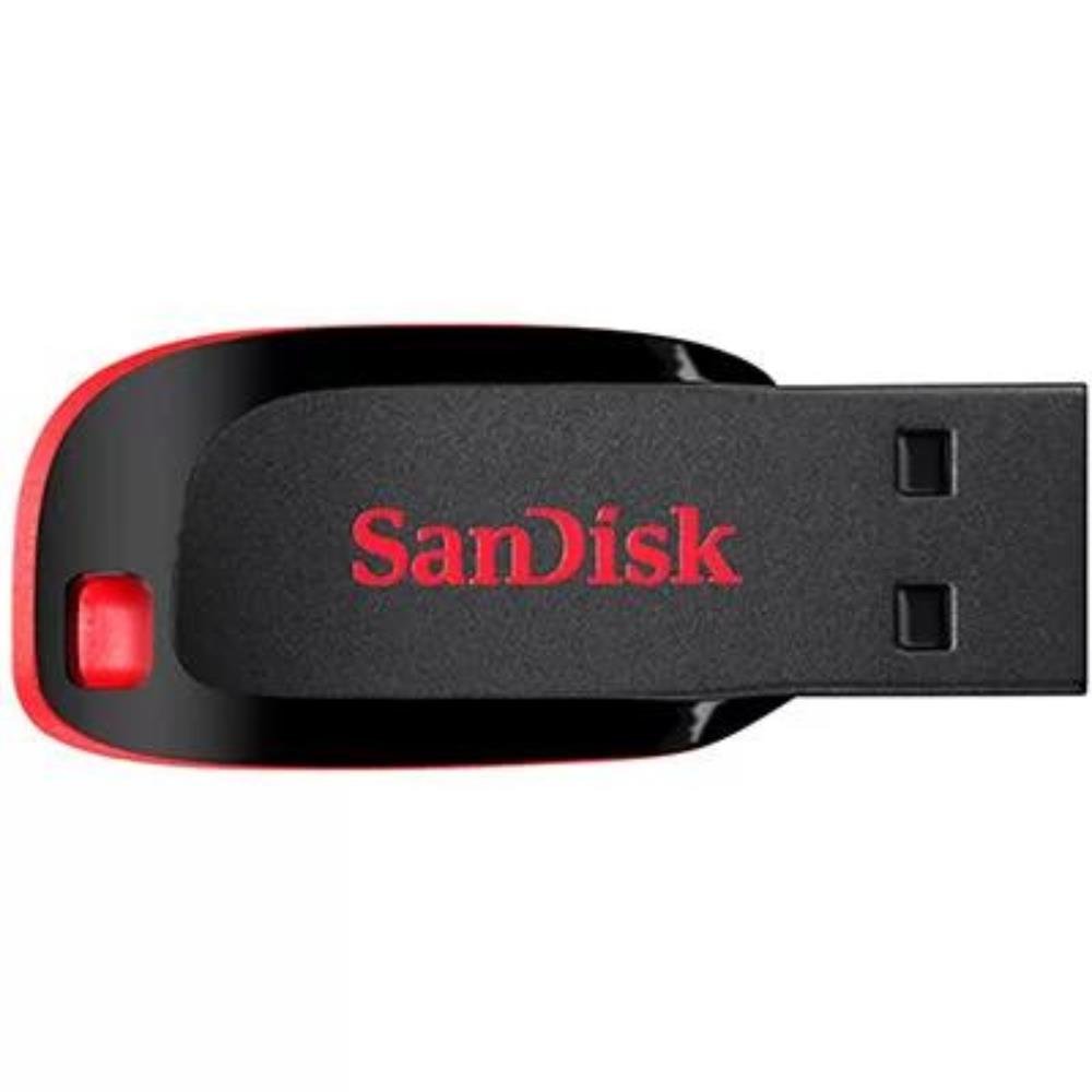 Pen Drive Sandisk 64GB Cruzer Blade USB 2.0 -SDCZ50-064G-B35 *
