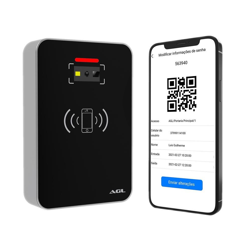 Controle De Acesso Agl Izzy Access Leitor De Qr Code Tag Nanf 12v1a Ip65 App 1106138
